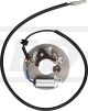 Replika-Unterbrecherkontaktplatte, Edelstahl- Grundplatte mit OEM- Unterbrecher- Kontakt, Kondensator, Filz, Kabel, Gummi,  montagefertig