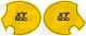 Side Cover Decal Set Competition Yellow 'XT500', 1 Pair Right & Left, Lettering similar to 1980 TT500 US model