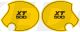 Seitendeckelaufkleber-Set Competition Yellow / gelb 'XT 500', 1 Paar, rechts+links, Schriftzug angelehnt an US-Version der TT von 1980