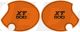 Seitendeckelaufkleber-Set 'New El Toro' / orange 'XT 500', 1 Paar, rechts+links, Schriftzug angelehnt an US-Version der TT von 1980