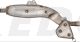 Replica Silencer, Stainless Steel, Not Treated, with Mounting Spots for Heat Shields (OEM Shape, Heat Shields not included)