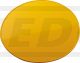 Number Plate Vintage, Oval, Yellow, 1 Piece, Size approx. 270x215mm