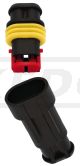 AMP Superseal 1,5 Series, 2-way connector housing-set, waterproof (IEC 529 / DIN 40050 IP67), without connectors