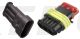 AMP SUPERSEAL 1,5 SERIE, 3er Stecker/Buchsen-Set wasserdicht (IEC 529 sowie der DIN 40050 IP 67) (OHNE Kontakte/Stopfen)
