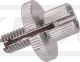 M8x1.25 Stellschraube inkl. Kontermutter für Brems-/Kupplungszug, 30mm lang, 1 Stück, silber eloxiert (OEM Qualität, passt für max. 9mm Zug-Außendurchmesser)