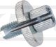 M8x1.25 Stellschraube inkl. Kontermutter für Brems-/Kupplungszug, 28mm lang, 1 Stück, Stahl verzinkt (OEM Qualität, passt für max. 8mm Zug-Außendurchmesser)