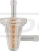 Benzinfilter mit Sinter-Einsatz und 90° gewinkeltem Anschluss, f. Benzinschlauch mit 6+7mm passend, Länge/Durchm. 36/30mm --></picture> möglicher Ersatz für Art. 40929G