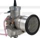 Cornet alu avec grille et filtre mousse remplaçable (long. 55mm, raccord 62mm), collier inox