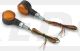 Daytona LED Indicator/Taill-/Brakelight D-Light SOL, metal housing dim. approx. LxWxH 47x25x30mm, orange glass, e-approved, M8 thread, 1 pair