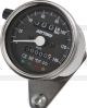 Daytona 'Mechanica II' Tachometer, 140km/h-Anzeige, 60mm Durchm., ohne Halter, Edelstahlgehäuse, Ziffernblatt schwarz, 4 Kontrollleuchten, LED 6-12V