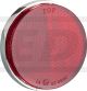 Rear Reflector, Red, Round, 55mm Reflector/59mm overall, with M5 Bolt, Chrome Housing, E-Approved, 1 Piece