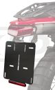 License Plate Holder for Euro License Plate 18x20cm, 2mm aluminium black coated, incl. e-approved reflector