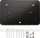 License Plate Pad 210x130mm, for french license plates, 2mm Alu black, with countersunk head fixing on the vehicle & blind rivets for license plates