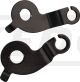 Rear Indicator Bracket, suitable for mini & LED indicators with M6/M8 thread, stainless steel black coated, 1 pair