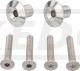 Aluminium Fuel Tank Mounting Set, suitable for steel- and aluminium fuel tank, comes with both Allen screws and internal hexalobular screws