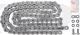 RK XW-Ring Kette Typ 520XRE silber, 100 Glieder, OFFEN, mit Hohlnietschloss, passendes Clip-Schloss Art. 91184