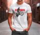 T-Shirt »onekickonly« , weiß, Größe S - XXXL, 2-farbig bedruckt, Regular Fit, 100% Baumwolle