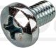 M5x8mm Pan Head Screw with Phillips Drive, 4.8 bright zinc plated