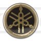 Epoxy Decal 'Diapason', Pack of 2, Gold/Black (d=60mm)