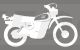 XT500'80-Aufkleber, stilisiertes Motiv vom Baujahr 1980, weiß, Abm. ca. 100x58mm, 1 Stück