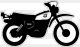 XT500'81-Aufkleber, stilisiertes Motiv vom Baujahr 1981-1985, schwarz glänzend, Abm. ca. 100x58mm, 1 Stück