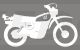 XT500'81-Aufkleber, stilisiertes Motiv vom Baujahr 1981-1985, weiß, Abm. ca. 100x58mm, 1 Stück