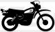 XT500S'88-Aufkleber, stilisiertes Motiv vom Baujahr 1988-1989, schwarz glänzend, Abm. ca. 100x58mm, 1 Stück