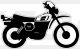 XT500'77 Sticker, stylised '77 model, glossy black, size approx. 185x108mm, 1 piece