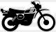 XT500'78 Sticker, stylised '78 model, glossy black, size approx. 185x108mm, 1 piece