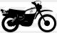 XT500'86-Aufkleber, stilisiertes Motiv vom Baujahr 1986-1987, schwarz glänzend, Abm. ca. 185x108mm, 1 Stück