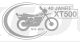 '40 Jahre XT500' Aufkleber, silber, Abm ca. 190x95mm, 1 Stück