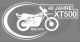 Sticker '40 Jahre XT500', white, size approx. 100x50mm, 1 piece