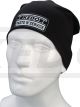 Beanie, made from double-layer micro knit, printed design KEDO PARTS 'N' SERVICE, one size fits all, 95% cotton, 5% elastane
