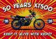 Poster 50 Jahre XT500, Motiv »Splash«, DIN A2 59,4x42 cm, Posterpapier 200g/m², Vierfarbruck matt