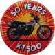 50 Years XT500 Fridge Magnet, 1 piece, diameter approx. 37 mm