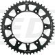 51Z Kettenblatt, Aluminium CNC gefräst, schwarz matt eloxiert