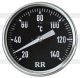 Jauge thermomètre d'huile RR, modèle RR34 fond noir