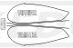 Fuel Tank Decal TT500'80, Black/White, complete Set LH/RH, overcoatable