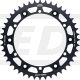 44Z Kettenblatt, Aluminium CNC gefräst, schwarz matt eloxiert