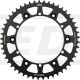49T Rear Sprocket, aluminium CNC milled, black matt anodised