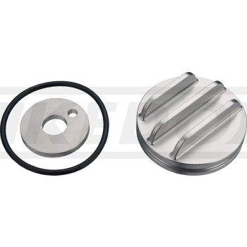 KEDO OT-Blindscheiben-Set 'Vintage', mit Kühlrippen, Alu silber eloxiert