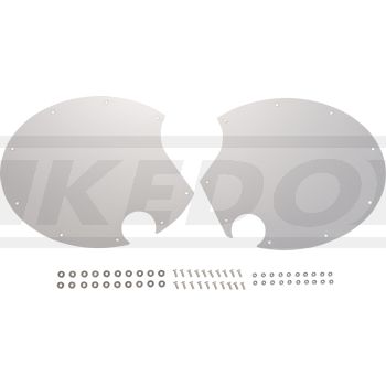 Aluminium-Seitendeckel-Cover, eloxierte Oberfläche, 1 Paar, ersetzt den Seitendeckel-Aufkleber, Schraubmontage (je 9-fach geschraubt)