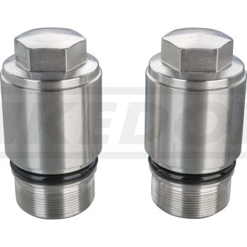 Gabelverlängerungs-Set Alu, verlängert das Standrohr um 30mm, montagefertig, ideal als Ergänzung zu 390mm Federbeinen (2 Stück + O-Ringe, OHNE Gutachten)