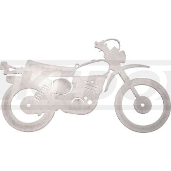 Anhänger »XT500« für den Weihnachtsbaum, ganzjährig im Garten oder im Fenster, Edelstahl geschliffen, mit mittiger Aufhängeöse, Abm. 141x81mm