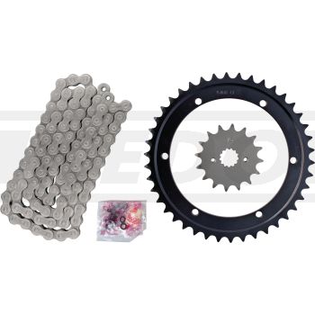 RK XW-Ring Kettensatz extra verstärkt mit offener RK 530XRE-Kette, Hohlnietschloss, 16Z Ritzel und 42Z Kettenblatt