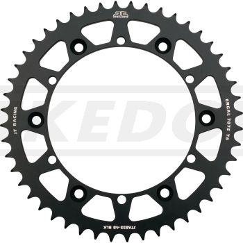48T Rear Sprocket, aluminium CNC milled, black matt anodised