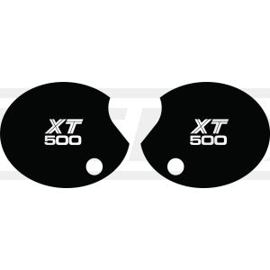 Seitendeckelaufkleber-Set 'XT 500', 1 Paar, rechts+links, Schriftzug angelehnt an US-Version der TT von 1980