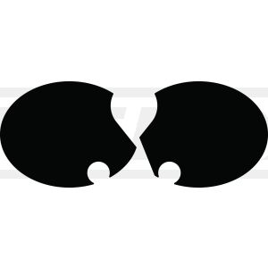 Seitendeckelaufkleber-Set rechts+links schwarz (OHNE Aufdruck)