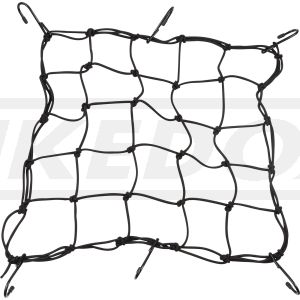 Gepäcknetz 40x40cm, 6 Metallhaken kunststoffbeschichtet, schwarz