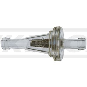 Mini-Benzinfilter (Sinter-Einsatz) für 6mm Benzinschlauch, Länge = 52mm, Durchmesser = 22mm